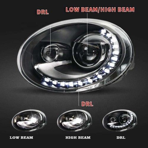 LED Headlight Projector DRL High Low Beam Lamp For Volkswagen Beetle 2013-2019 - Picture 3 of 10