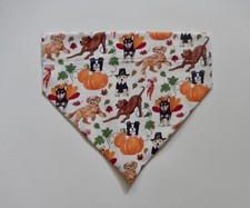 THANKSGIVING/FALL DOGS  PUMPKINS DOG SCARF/BANDANA--M, L