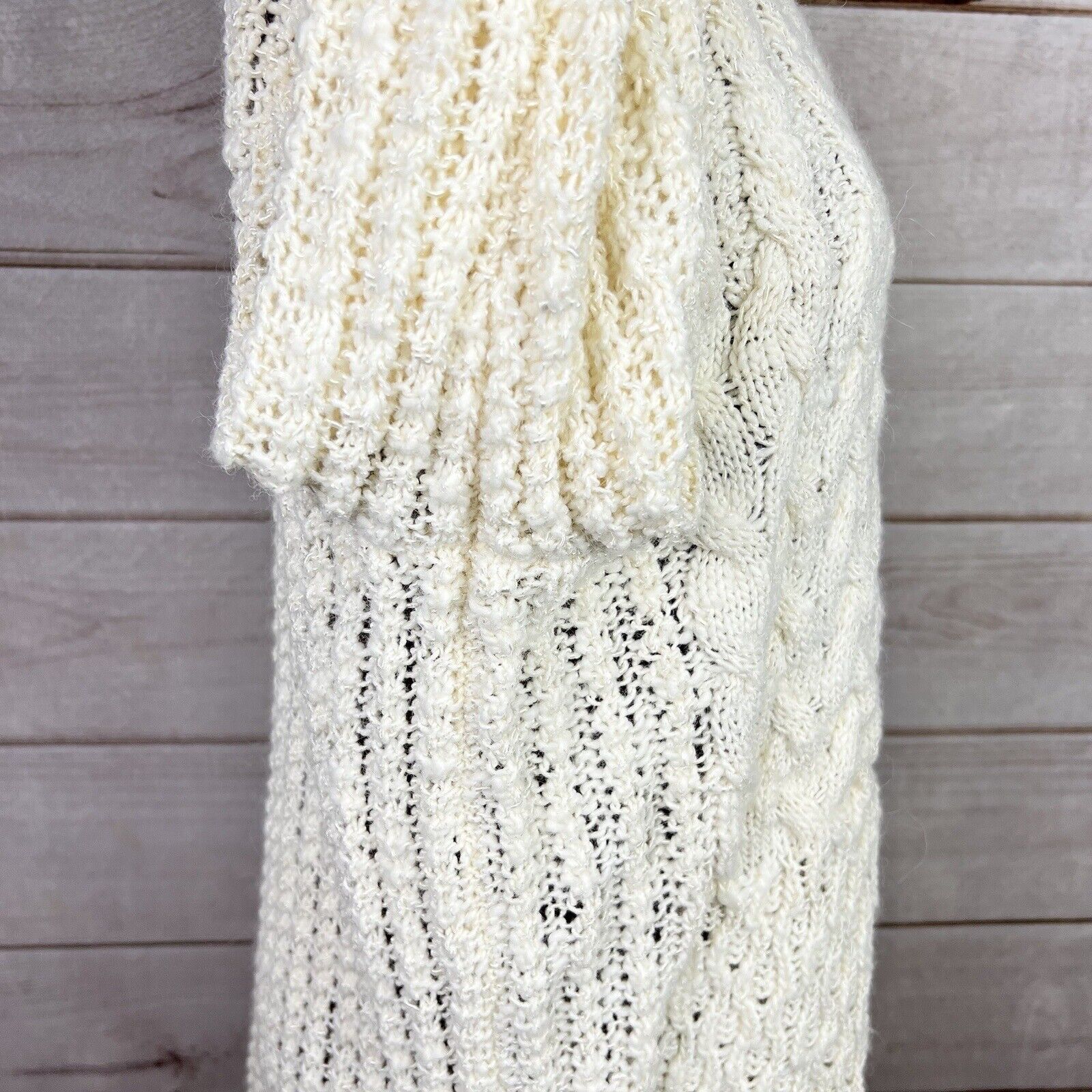 Calvin Klein Ivory Chunky Cable Knit Pullover Swe… - image 10