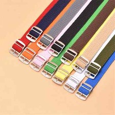 Perlon Strap Uhrenarmband versch. Farben 14, 16, 18, 20, 22 mm Dornschließe