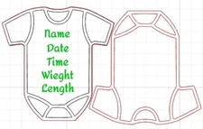 Baby one piece  Baby Announcement Xtool Cut File 