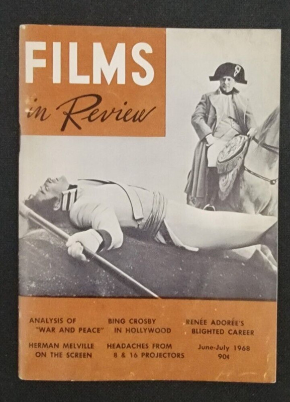 Films In Review Magazine June July 1968 Bing Crosby Herman Melville