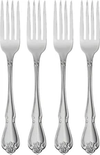 Oneida True Rose Dinner Forks, Silver Set of 4