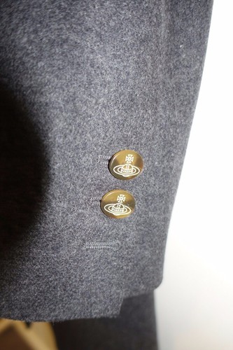 VIVIENNE WESTWOOD GREY WINTER COAT S 50 - Picture 6 of 12