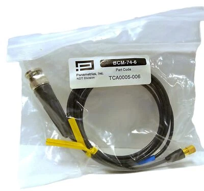 Panametrics BCM-74-6 TCA0005-006 6 ft Cable for BNC to Microdot