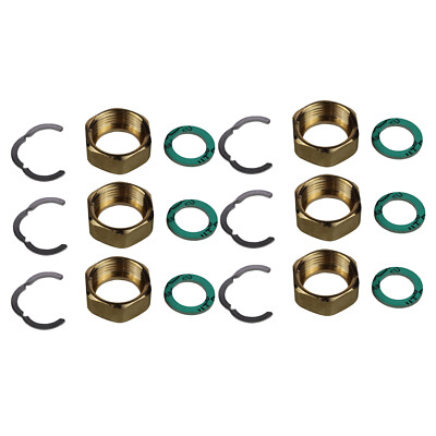 6er Fittingsatz Verschraubung Montage Set 3/4'' Edelstahl Wellrohr DN16 Solar