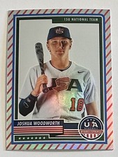 Joshua Woodworth 2023 Panini USA Baseball Stars & Stripes Red Stripes Prizm #40