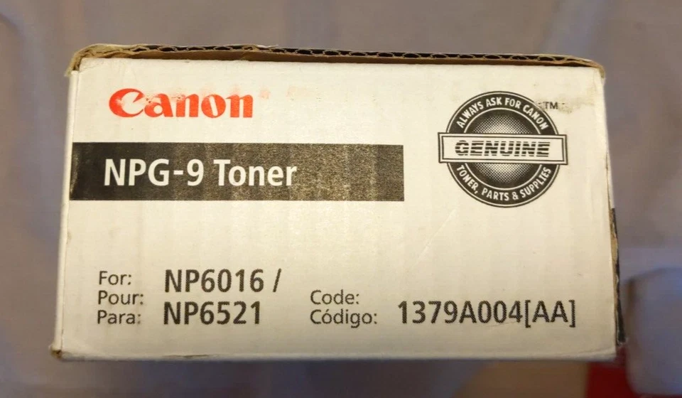 Cartucho de tóner original Canon NPG-9 negro NP6016/6521 380 g x 2-caja abierta Foto 4 de 4