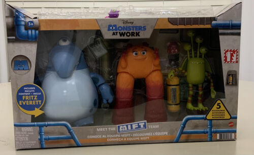 Disney Monsters at Work Meet the MIFT Team Figures NEW FREE SHIPPING  - Picture 1 of 1