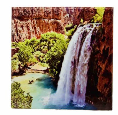 Havasu Falls Ceramic Tile Trivet Coaster Travel Souvenir 4'' x 4''