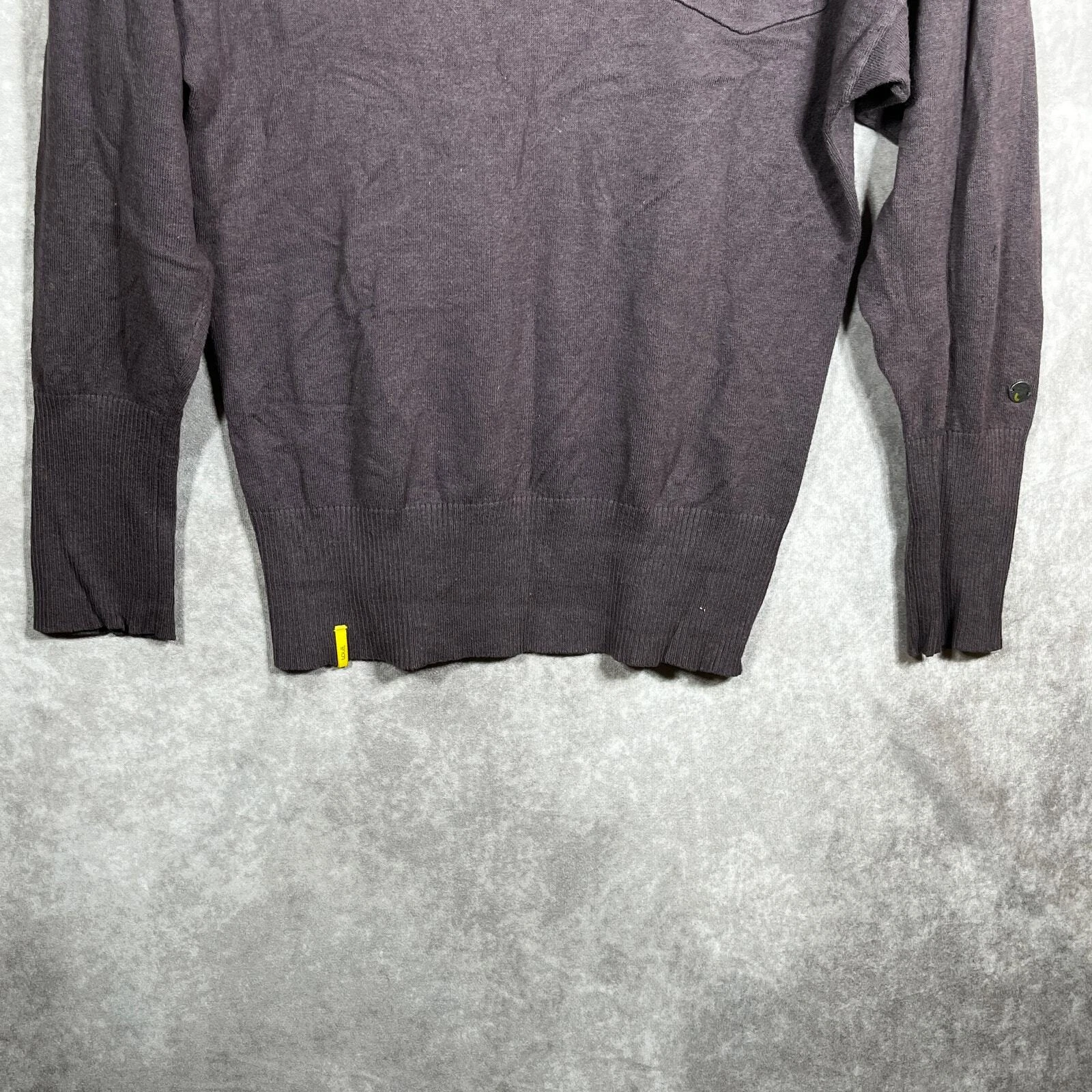 lole knit v-neck long sleeves pullover pocket casual sweater