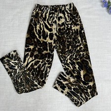 Girls Animal Print Pants Junior Size XXXL Cozy Soft Fleece Lined Stretch