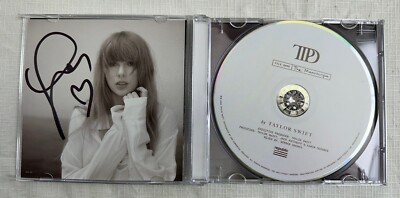 Taylor Swift Signed Tortured Poets Department CD With RARE Heart Signature Auto