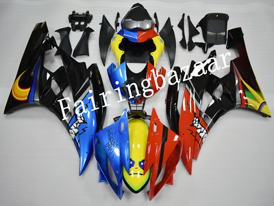 Fit for YZF 06 07 R6 Rossi Misano Shark Blue Red Black ABS Injection  Fairing Kit | eBay
