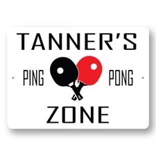 Custom Tennis Zone Metal Sign