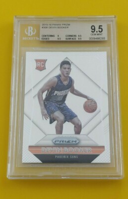 2015-16 PANINI PRIZM DEVIN BOOKER ROOKIE CARD BGS 9.5 GEM MINT RC 