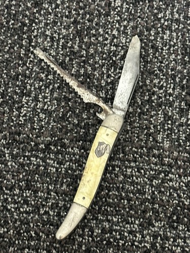 Coltello tascabile USA 1936-37 marca Hammer - 2 lame raro ritrovamento - Foto 5 di 10