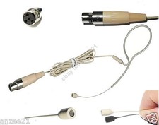 Skin Single ear Headset Microphone for Shure Wireless Bodypack XLR Mini 4pin