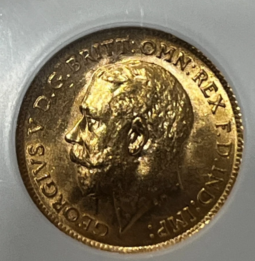 1913 Great Britain Gold 1/2 Sovereign NGC MS 64 Cheshire Coll. - Image 2 of 4