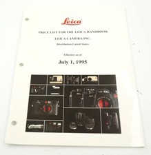 Leica USA Original Authorized Dealer Price List July 1995 67 Pages