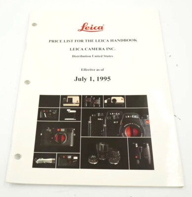 Leica USA Original Authorized Dealer Price List July 1995 67 Pages