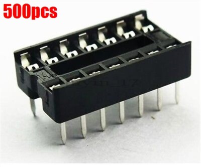 500Pcs Solder Type Dip Sip Socket Adaptor 14 Pin New Ic gu