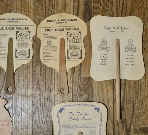 advertising fans lot set of 6 vintage Friedman-Shelby Shoes Putnam Franklin - Picture 8 of 10