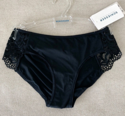 Schiesser Damen Unterwäsche Gr.34 Schwarz Panty Hipser Dessous