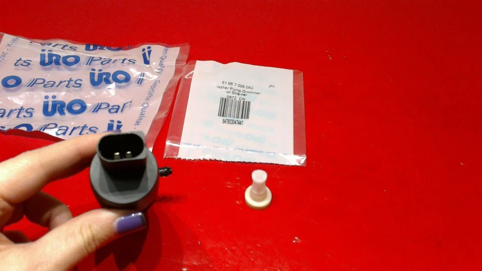 Bomba de líquido para lavadora de parabrisas + kit de sellado AUDI BMW MERCEDES BENZ PORSCHE VW URO Foto 3 de 4