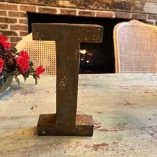 Ashland 8  Metal Letter  I  Wall Decor Rusted Look Farmhouse Sign Fall