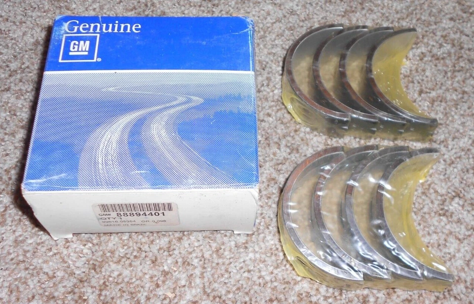 Nuevo juego de rodamientos principales de manivela NOS GM 1993-11 Cadillac Northstar V-8 4,6 L # 88894401 Foto 2 de 3