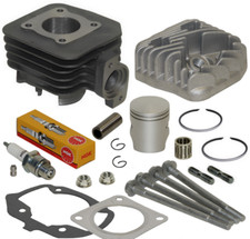 Kit cylindre piston complet culasse bougie cage pour scooter ludix  2T 50cc air