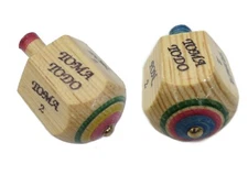 Handcrafted Mexican Toma Todo Party Game Wood Pirinola Spinning Top