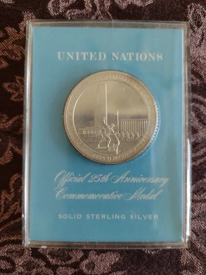 NEW United Nations Official 25th Anniversary Commemorative Medal