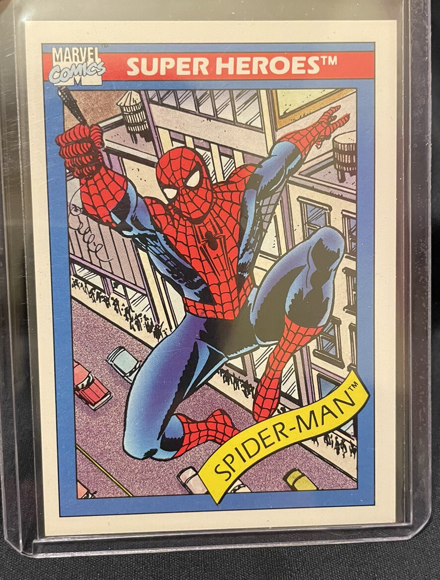 Spider-Man 1990 Impel Marvel Universe Series 1 Card #29 Spidey Spiderman