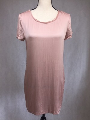 pale pink shift dress
