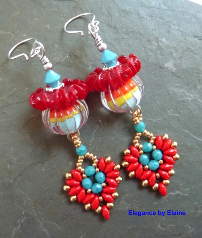 Rainbows &Beaded Hearts Handmade Earrings Colorful Handwoven Gift for Her Beauty