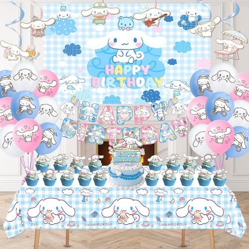 Cinnamoroll Birthday Decorations, Party Supplies Set Include Banner, Backdrop, B - Picture 5 of 6