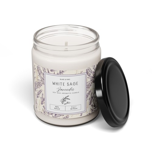 Scented Soy Candle - 9oz Natural Aromatic Candle - Picture 3 of 37