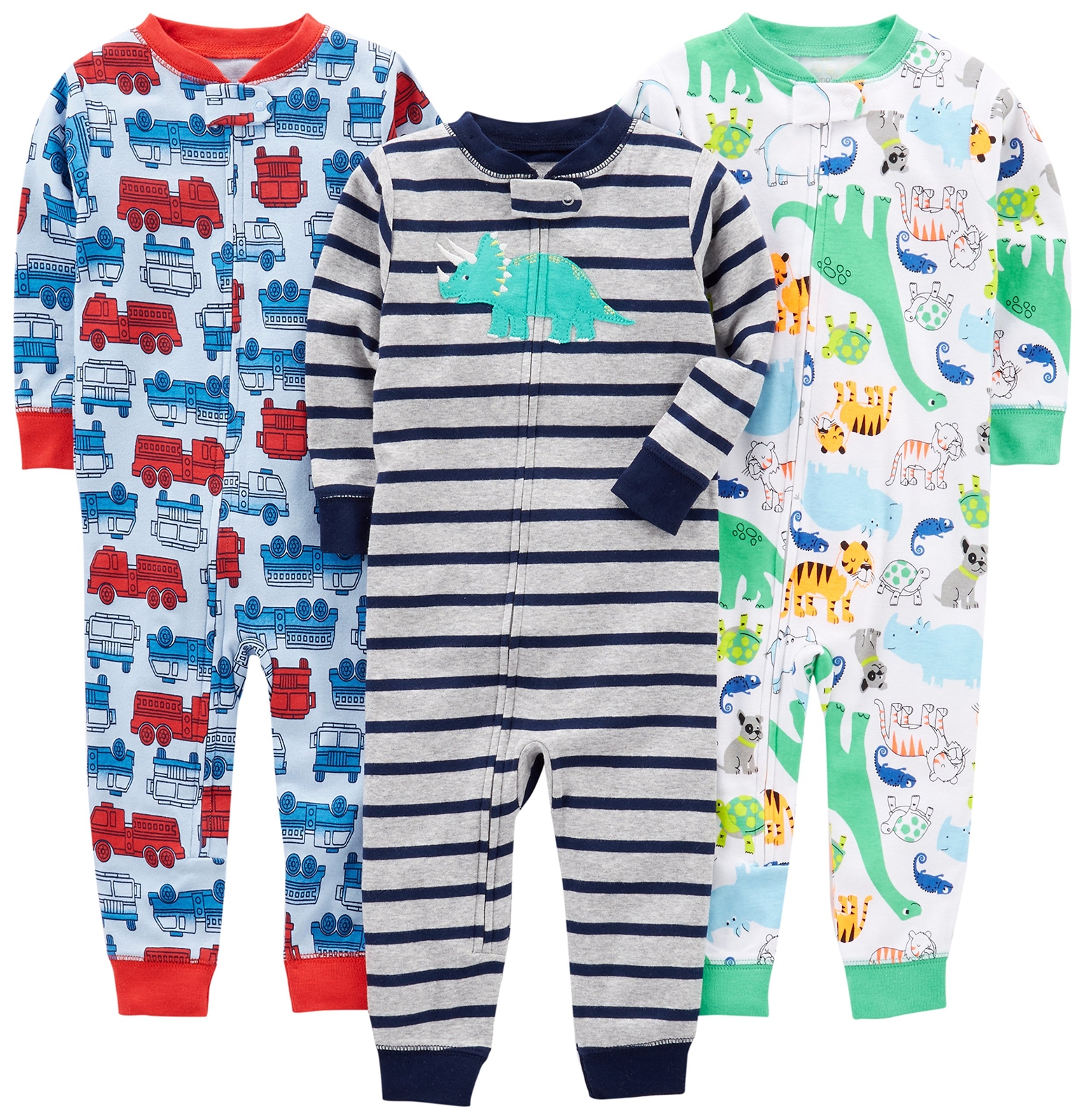 Simple Joys by Carter's Baby Boys' 3-Pack Snug Fit Footless Cotton Pajamas Bl...