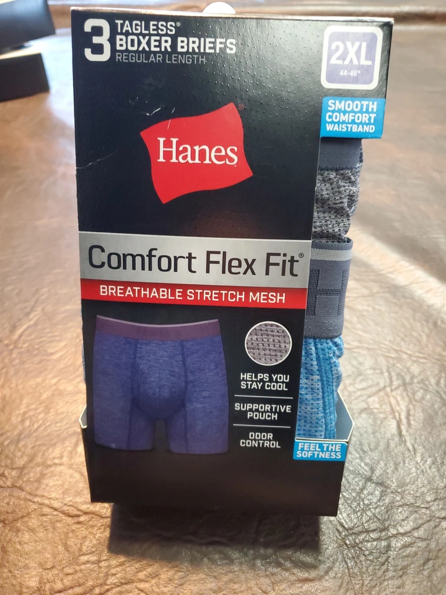 Hanes Men's 3 ct - 2XL Comfort Flex Breathable Stretch Mesh Boxer Briefs