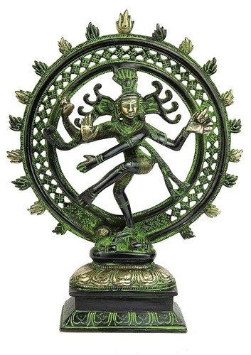 Metal Brass Lord Dancing Shiva Idol Natraj Statue Hindu Religious Figurine 8 In - Picture 2 of 2