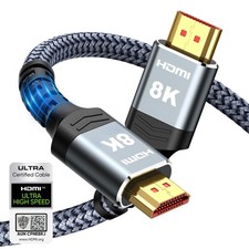 Highwings 8K 10K 4K HDMI Cable 48Gbps 6.6FT/2M Certified Ultra High Speed HDMI
