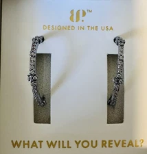 Bomb Party Lumina Earrings “Firelight Fashionista “ Diamond CZ On Hematite🩶