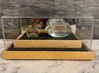 RARE UNIVERSITY OF MICHIGAN WOLVERINES 1997 1 TROY OZ COIN & GLASS FOOTBALL L.E.