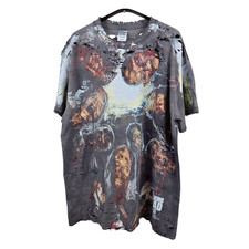 Unique Vintage The Walking Dead 2015 AMC Faded Torn T Shirt Bootleg Reprint XL