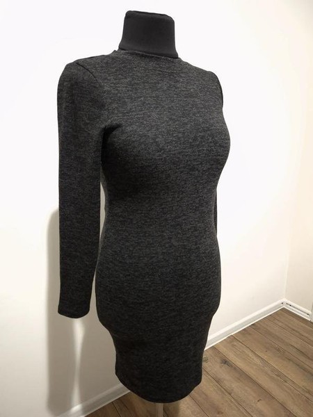 Women Eileen Fisher Dress Grey Knit 36 / S / 44