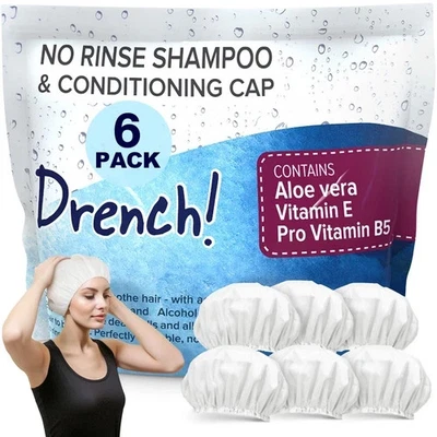 DRENCH! MEDICAL Drench! No Rinse Shampoo Cap - Waterless Shampoo and Conditioner Hair Wash Cap