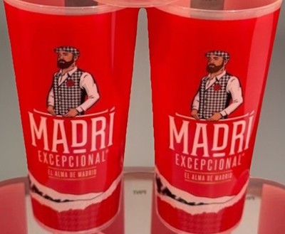 2 Kunststoff Madri Pint Becher Becher - Wiederverwendbar, für Urlaub Garten Haus Bar Pub  