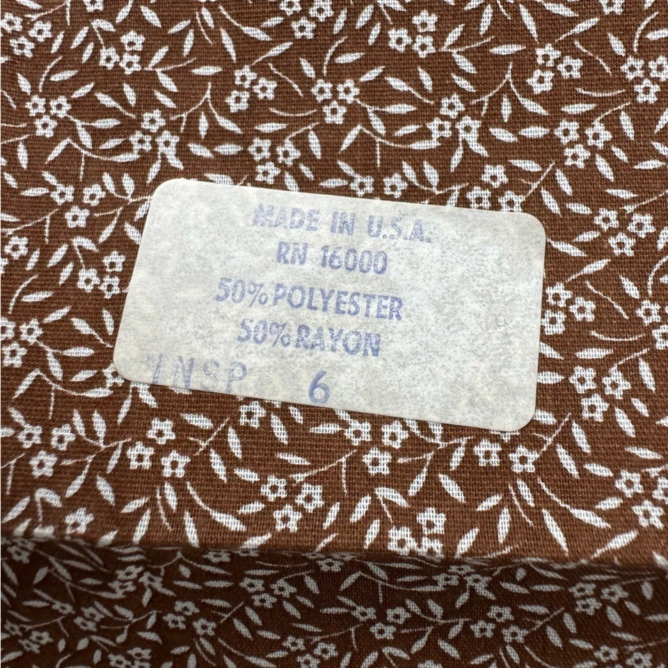 Longaberger Brown Vine Floral Fabric Napkins Set of 4 Vintage Cottagecore Farm - Image 4 of 4